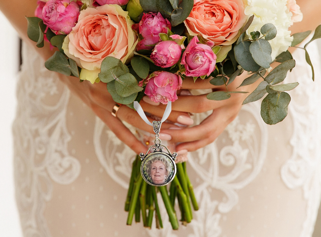 Near Me Personalised Wedding Bouquet Photo Charm By Create Gift