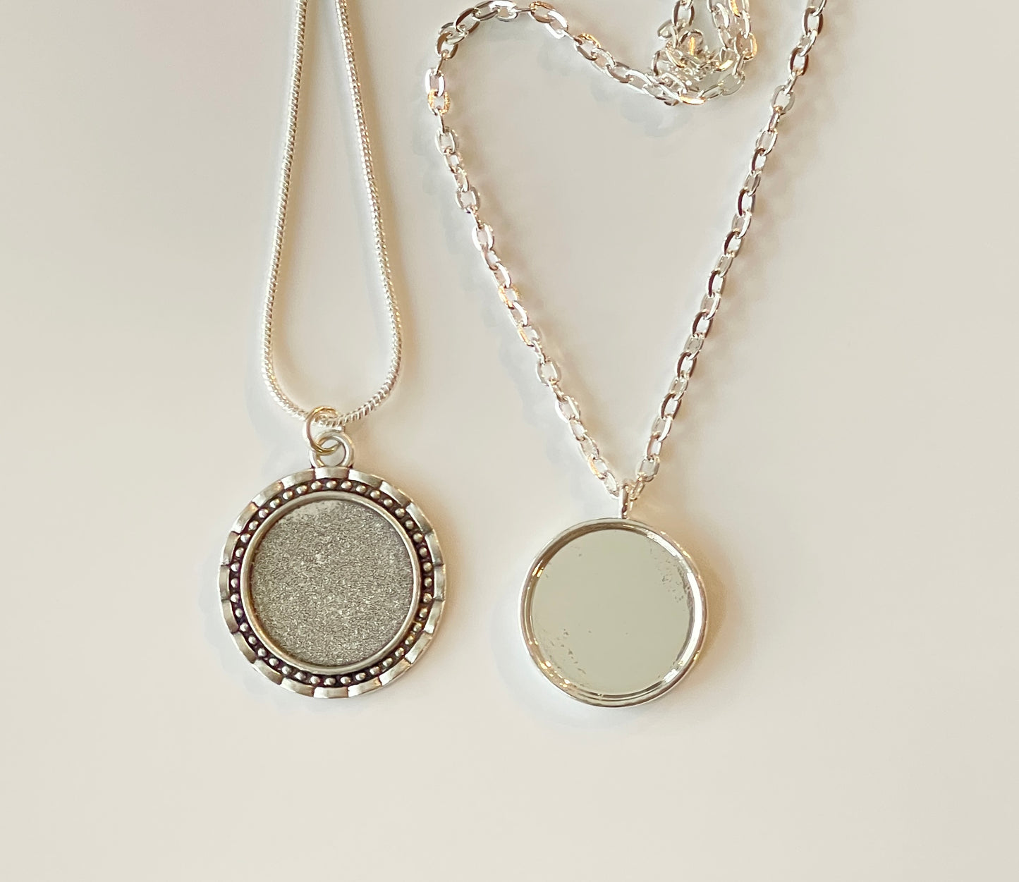 20mm silver charm necklace