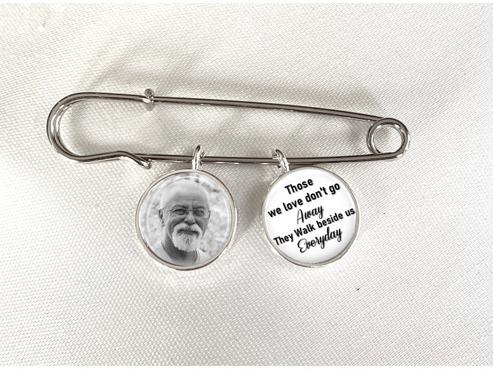 Photo Lapel Pin with personalized message option