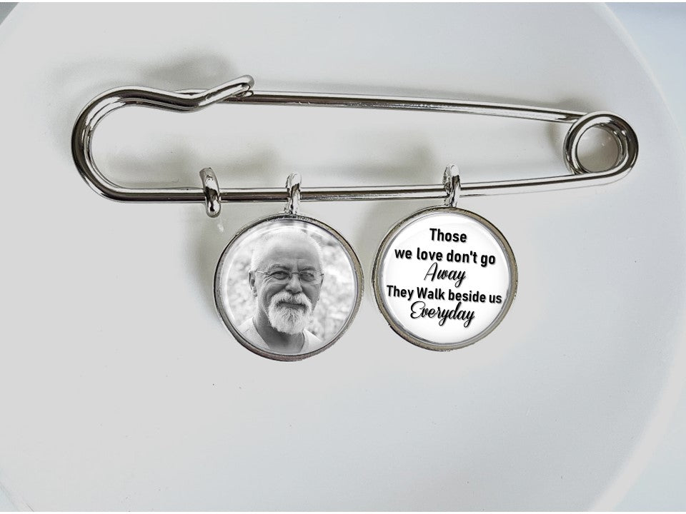 Photo Lapel Pin with personalized message option