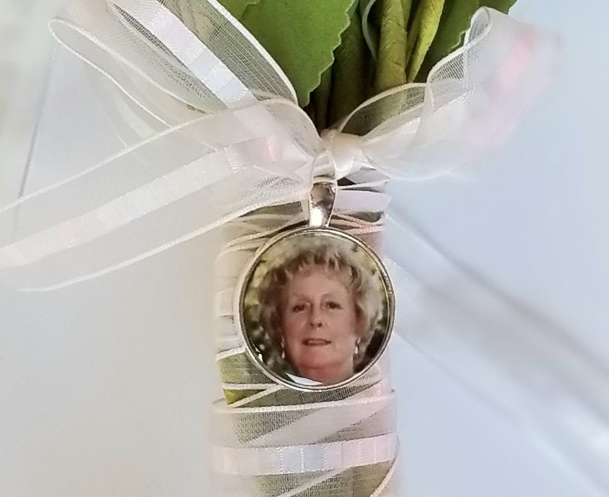 Bridal Bouquet Photo Pendant Memorial Charm