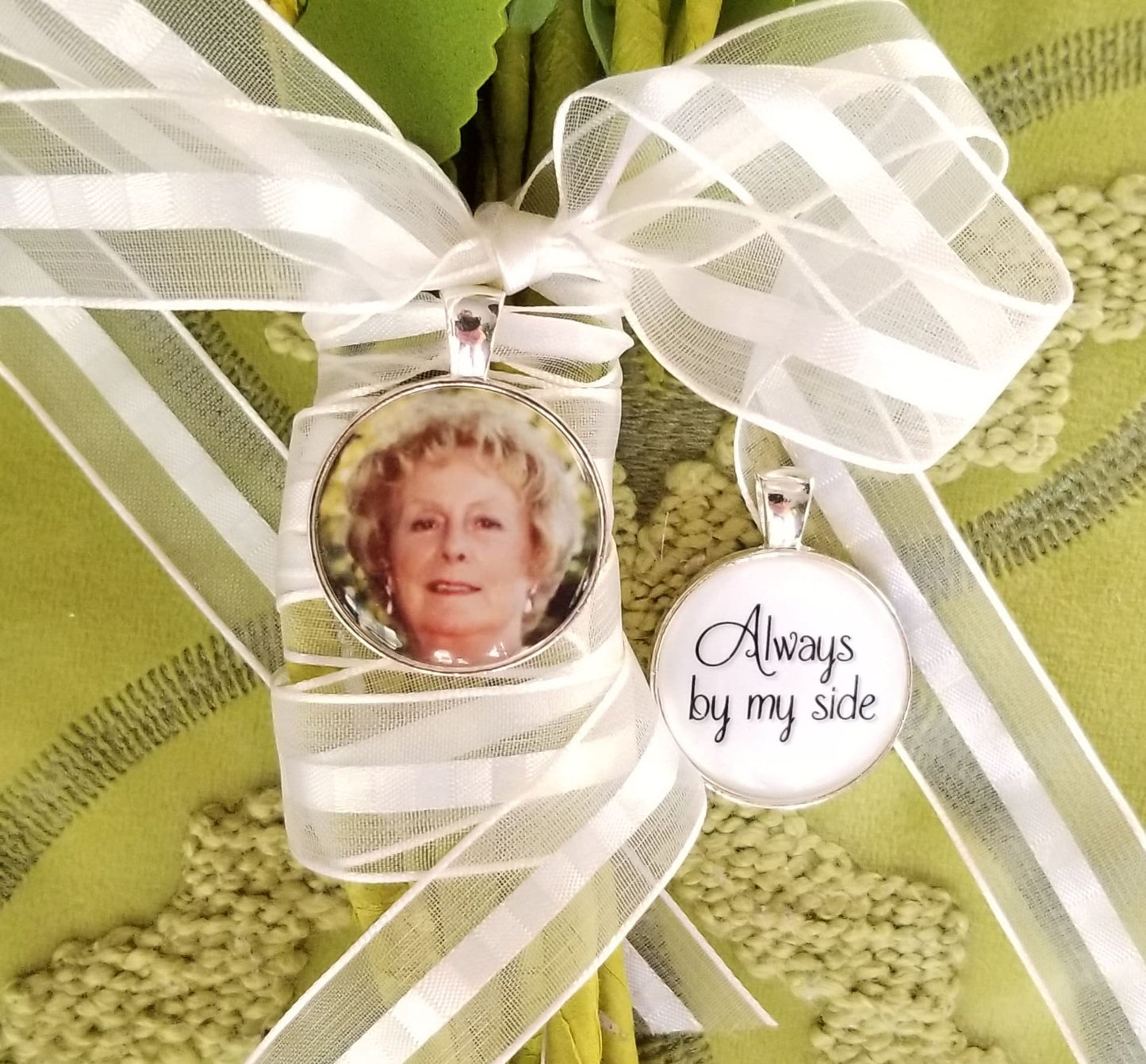 Bridal Bouquet Photo Pendant Memorial Charm