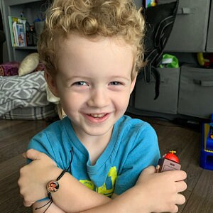 Back to school bracelet with picture of family or pets for kids with separation anxiety option on back for personalized message.