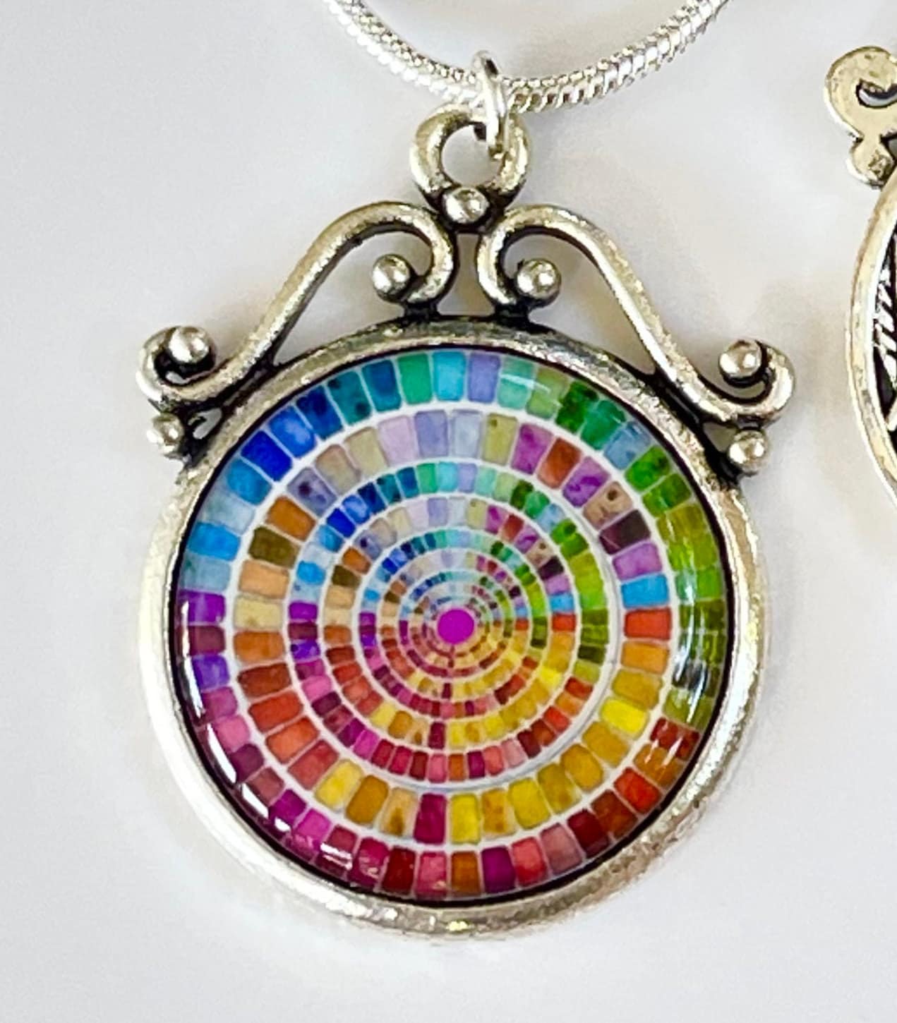 Watercolor Palette Necklace Makes A Great Gift for Artist 14 Link Chain