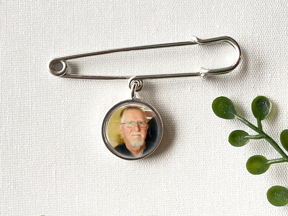 Photo Lapel Pin with personalized message option
