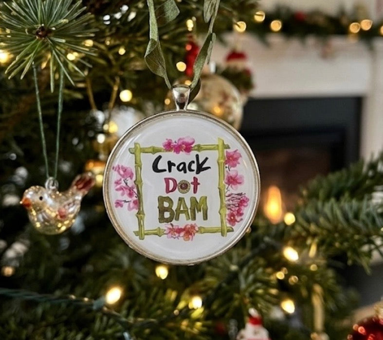 Mahjong Christmas Ornament Crack Dot Bam