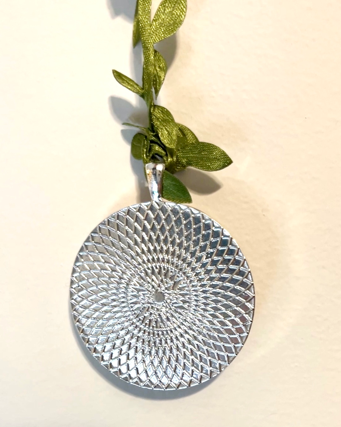Photo Ornament - ANY picture! with wreath border- 2 inch Sterling Silver plated Personalized Picture Ornament