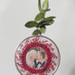 Photo Ornament - ANY picture! with wreath border- 2 inch Sterling Silver plated Personalized Picture Ornament