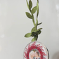 Photo Ornament - ANY picture! with wreath border- 2 inch Sterling Silver plated Personalized Picture Ornament