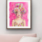 Mahjong Wall Art unframed print Mahjong tile hat and dress