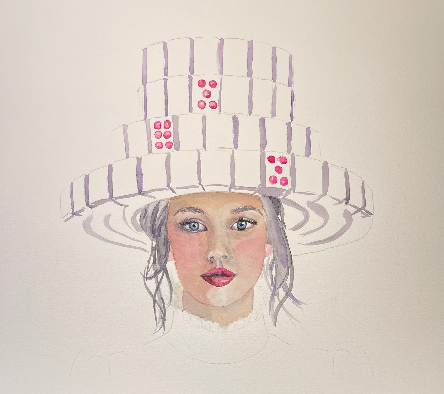 Mahjong Wall Art unframed print Mahjong tile hat