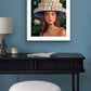 Mahjong Wall Art unframed print Blue Hat
