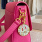 Gold Mahjong keychain one dot bird bam crack