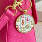 Gold Mahjong keychain one dot bird bam crack