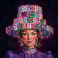 Mahjong Wall Art unframed print Mahjong tile hat