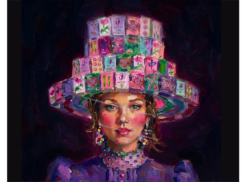 Mahjong Wall Art unframed print Mahjong tile hat