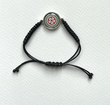 Mahjong Bracelet one side 1 Dot and the other side Bird Bam tile reversible