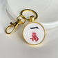 Gold Mahjong Bag Charm keychain one crack