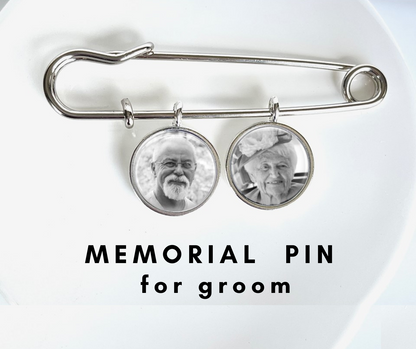 groom memorial pin