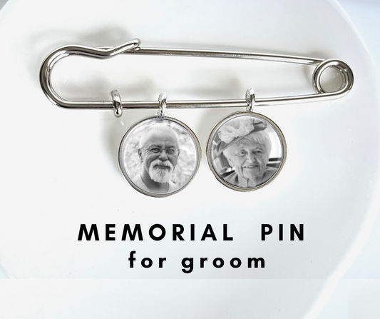 groom memorial pin