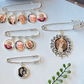Gold Groom Memorial Pin with photos