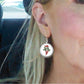 Mahjong Tile Earrings One Dot the other side Bird Bam reversible