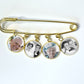 Gold Groom Memorial Pin with photos