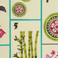 Gold Mahjong keychain one dot bird bam crack