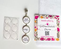DIY Bouquet Charm with setting for your 3 photos for tiered charms