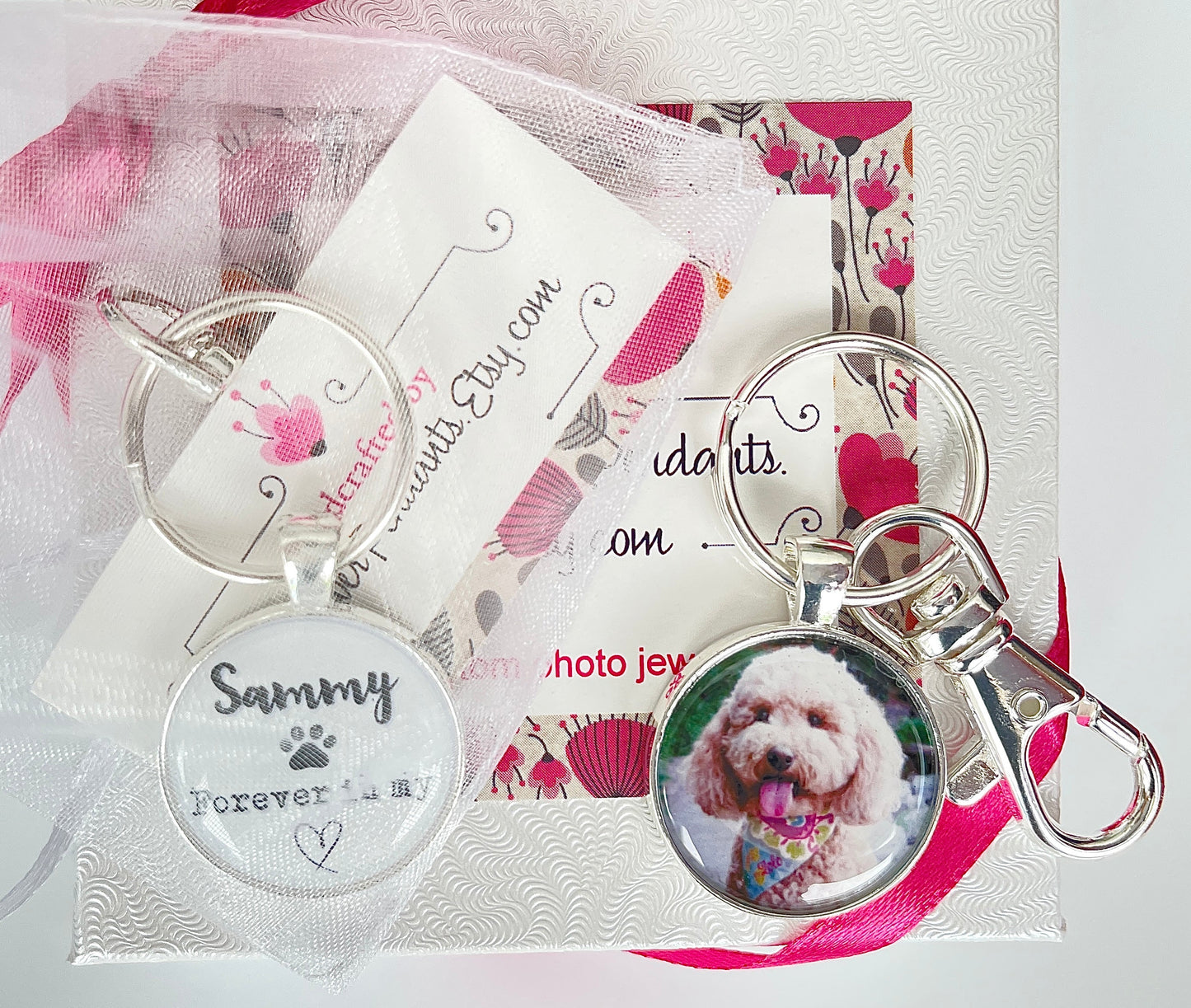 Photo Keychain - Custom Picture Keyring - Double sided personalized