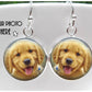 Dog Earrings - Custom Pet picture Earrings - Valentine Gift for little girls, daughter, mom - send 1 or pet 2 photos in a message