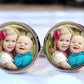 Photo Cufflinks with pictures Stainless Steel or Sterling silver plated
