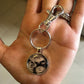 Ultrasound Keychain  - Can't wait to meet you Daddy- Custom Baby Ultrasound Sonogram photo double sided Keyring Sterling Silver plated