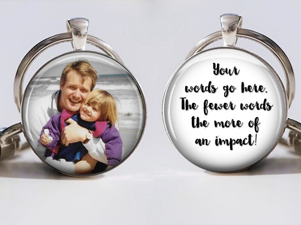 Photo Keychain - Custom Picture Keyring - Double sided personalized