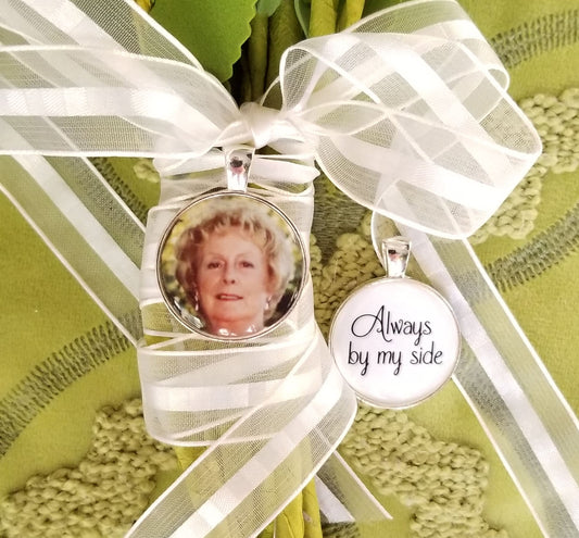 Bridal Bouquet Photo Pendant Memorial Charm