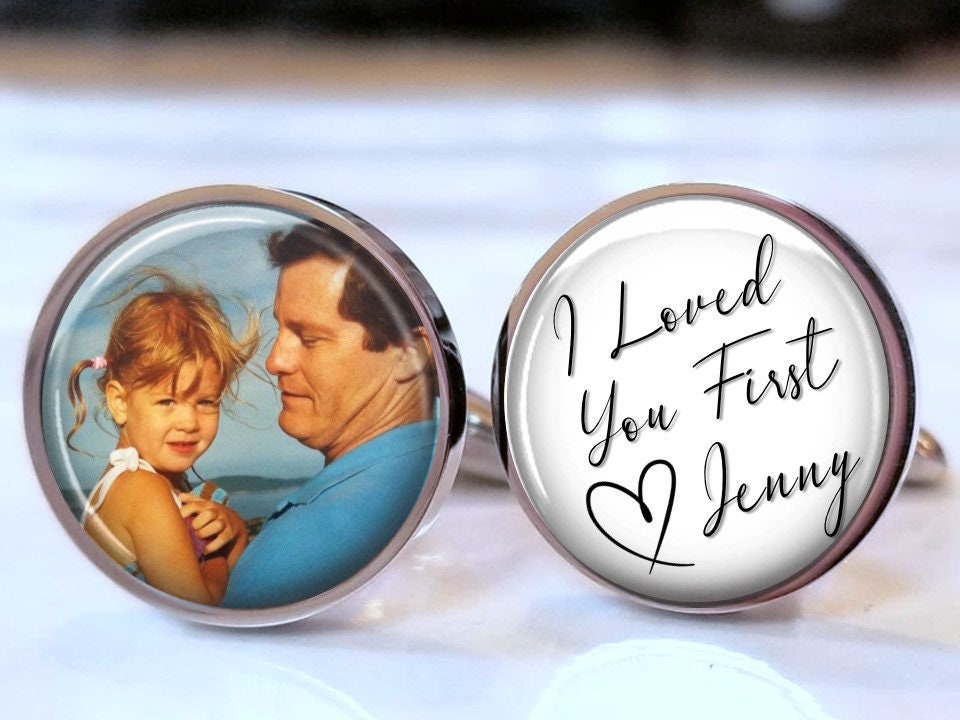 Father of the Bride Photo Personalized Cufflinks