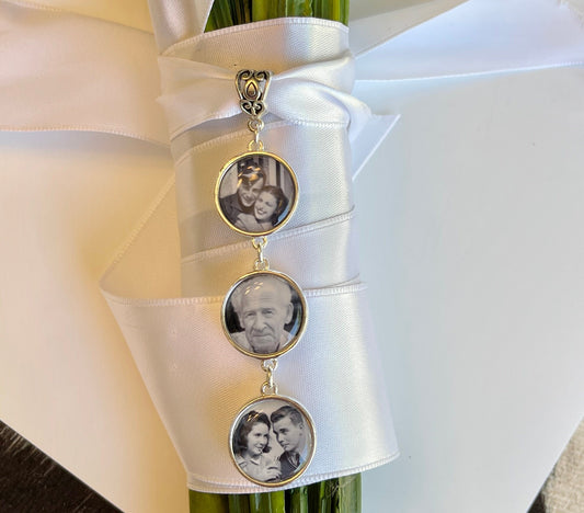 Bridal Bouquet photo Charm dangle set