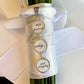 Bridal Bouquet photo Charm dangle set with sample words on back