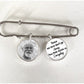 Groom Lapel Pin with photo charm and personalized message