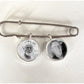 Groom Memorial Pin Lapel Brooch with photo charms